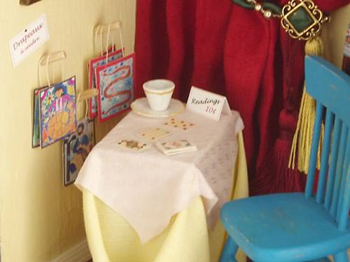 miniature fortune-telling table