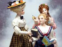 Porcelain miniature dolls by Viola Williams