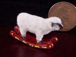 dollhouse rocker sheep doll