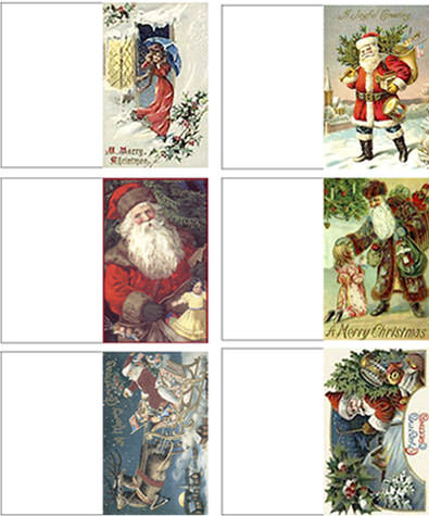 printable miniature Christmas Cards